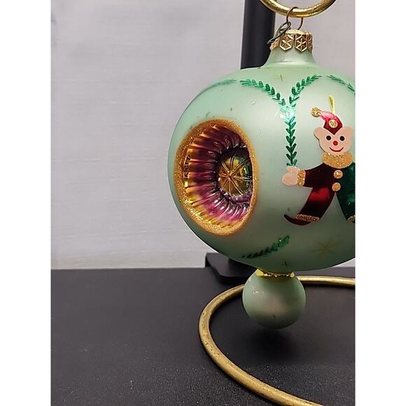 Vintage Christopher Radko Favorites Elf Ball Glass Christmas Ornament Reflector - Picture 7 of 9